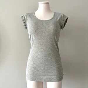 Shimmery Dressy T-shirt Womens Size XS Rolled Sleeve